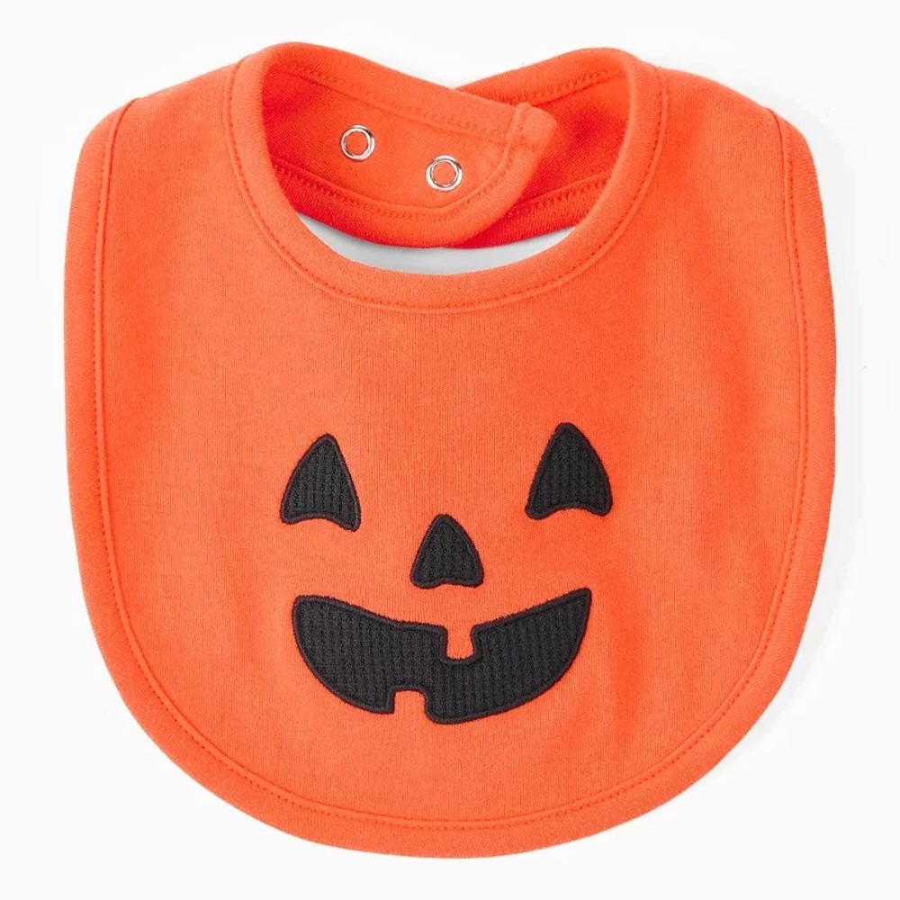 Carters Baby Jack-O-Lantern Drool Bib NWT - Teething Infant Pumpkin Drool 🎃